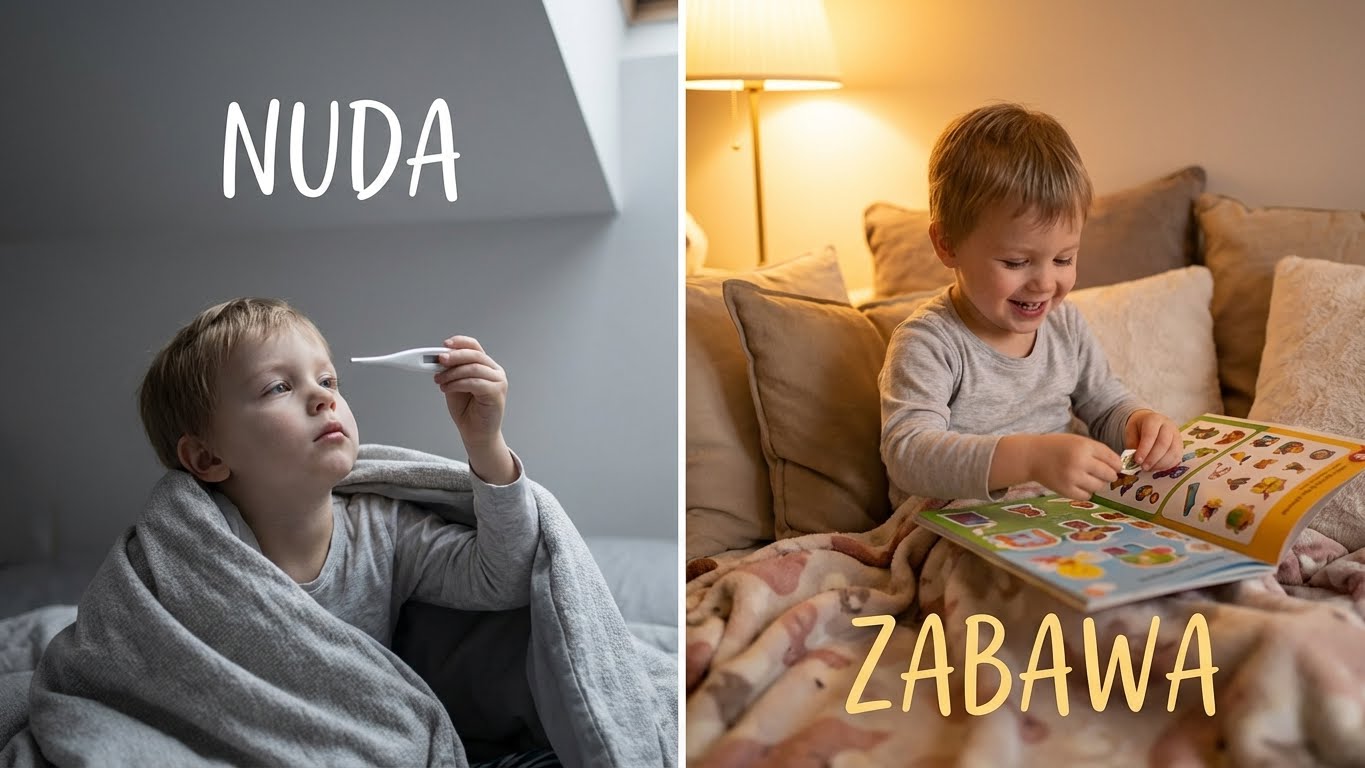 Survival Kit na L4: Zabawki, które zajmą chore dziecko w łóżku (bez ekranów)